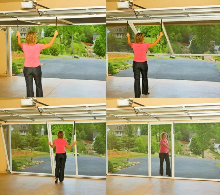 Rolling Mosquito Screen That Attaches To Your Garage Door