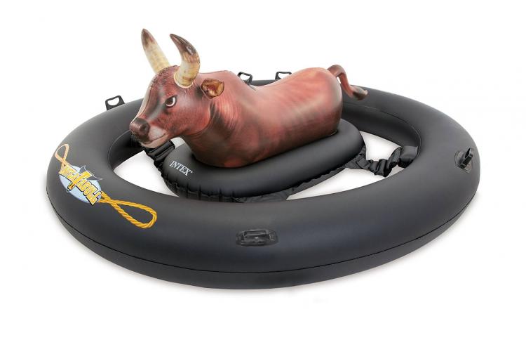 Bull riding hot sale pool toy