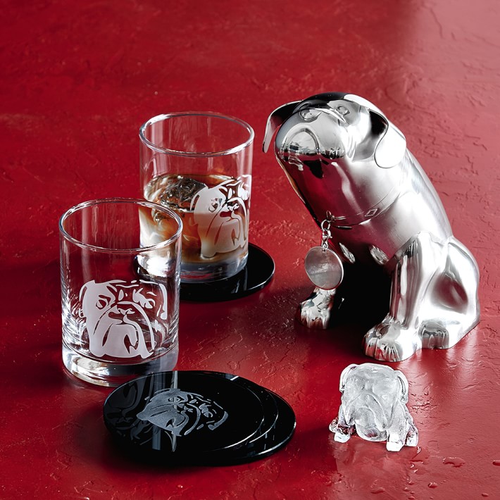 Bulldog Shaped Ice Mold Whiskey Large Dog Hot Cocoa Bombs Chocolate