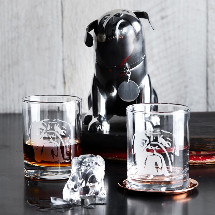 4-Hole Bulldog Ice Molds Fun Shape, Dog Shaped Silicone Ice Cube