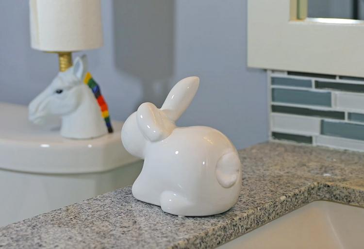 Bunny Cotton Ball Dispenser - Bunny Rabbit Butt cotton ball holder