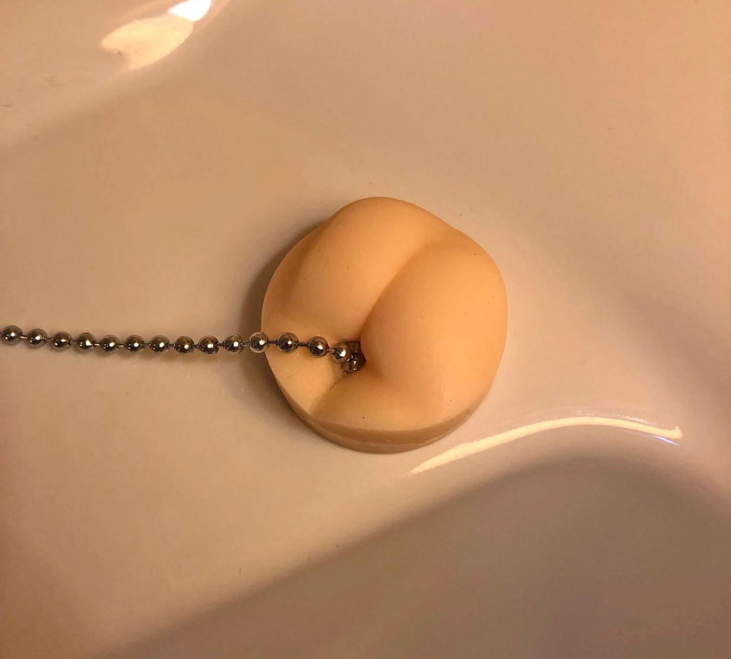 Butt shaped sink plug - butt beads bathtub stopper