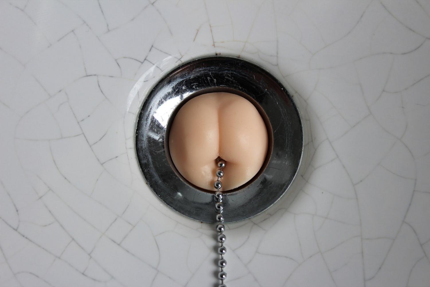 Butt shaped sink plug - butt beads bathtub stopper