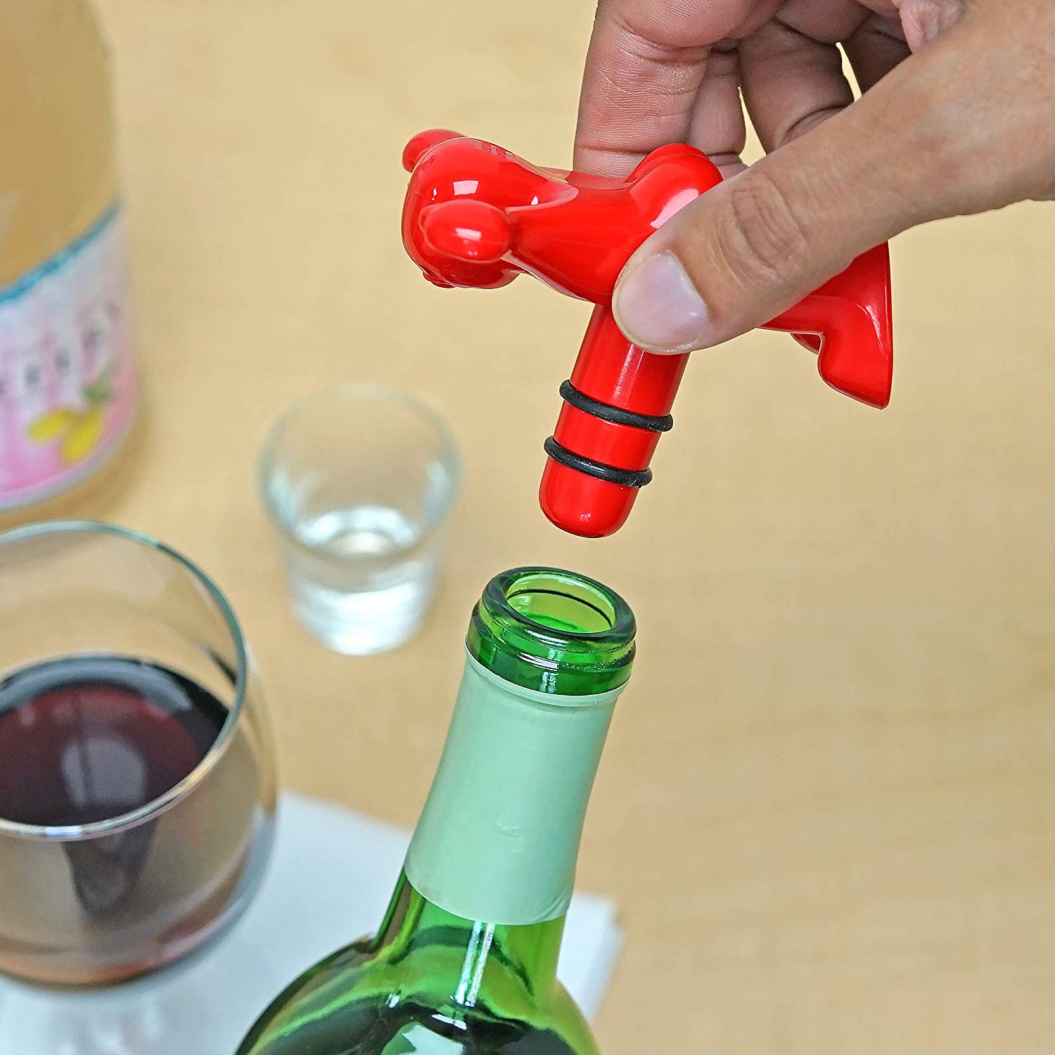Sir Perky Novelty Wine Stopper - Funny Inappropriate wine bottle stopper
