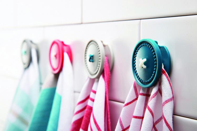 Button Up Magnetic Towel Holder Button