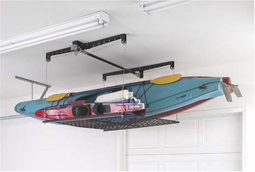 Racor Cable Lifted Pulley System Garage Storage Rack