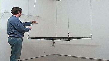 Racor Cable Lifted Pulley System Garage Storage Rack - GIF