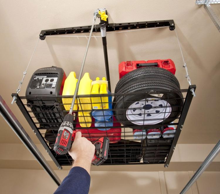 Pulley System Storage Rack For Your Garage