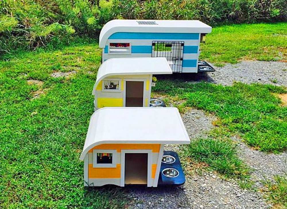 Camping Trailer Dog Beds - Canine Campers RV shaped dog beds