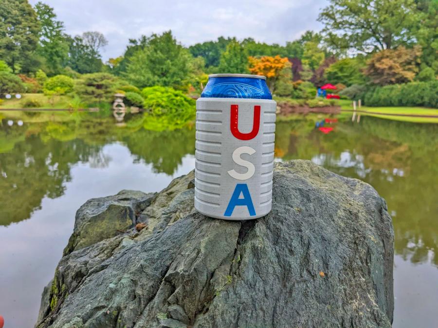 This Can Koozie Has Pockets To Hold Your Lighter and Two Joints