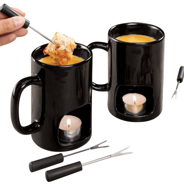 Kovot Fondue Mugs - Candle Powered Fondue Mugs Heat cheese and chocolate