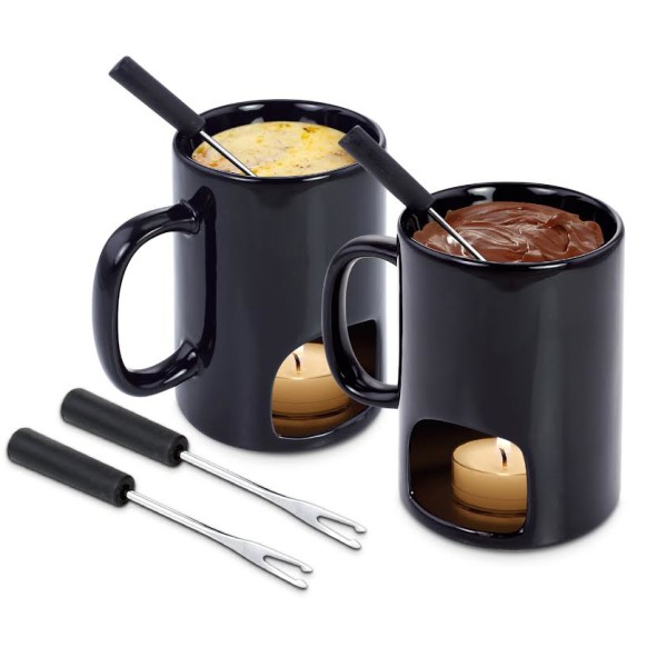 Kovot Fondue Mugs - Candle Powered Fondue Mugs Heat cheese and chocolate