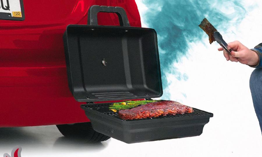 Carbecue Car Exhaust BBQ - Tailgating grill fits onto tailpipe