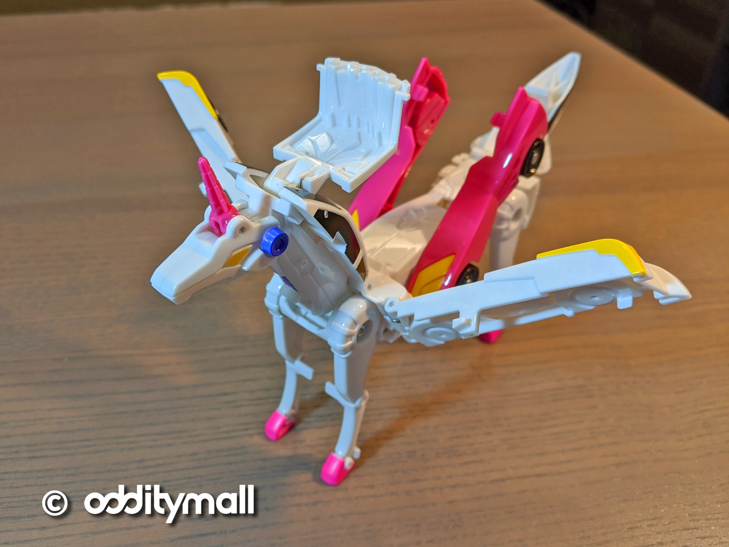 turning mecard toys unicorn