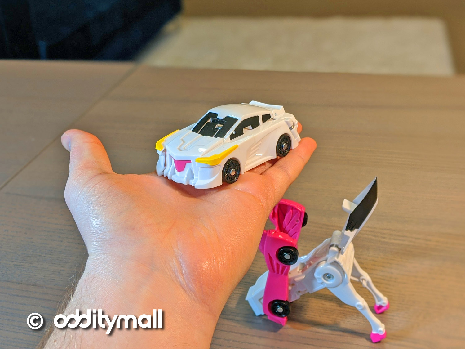 transforming car toy unicorn