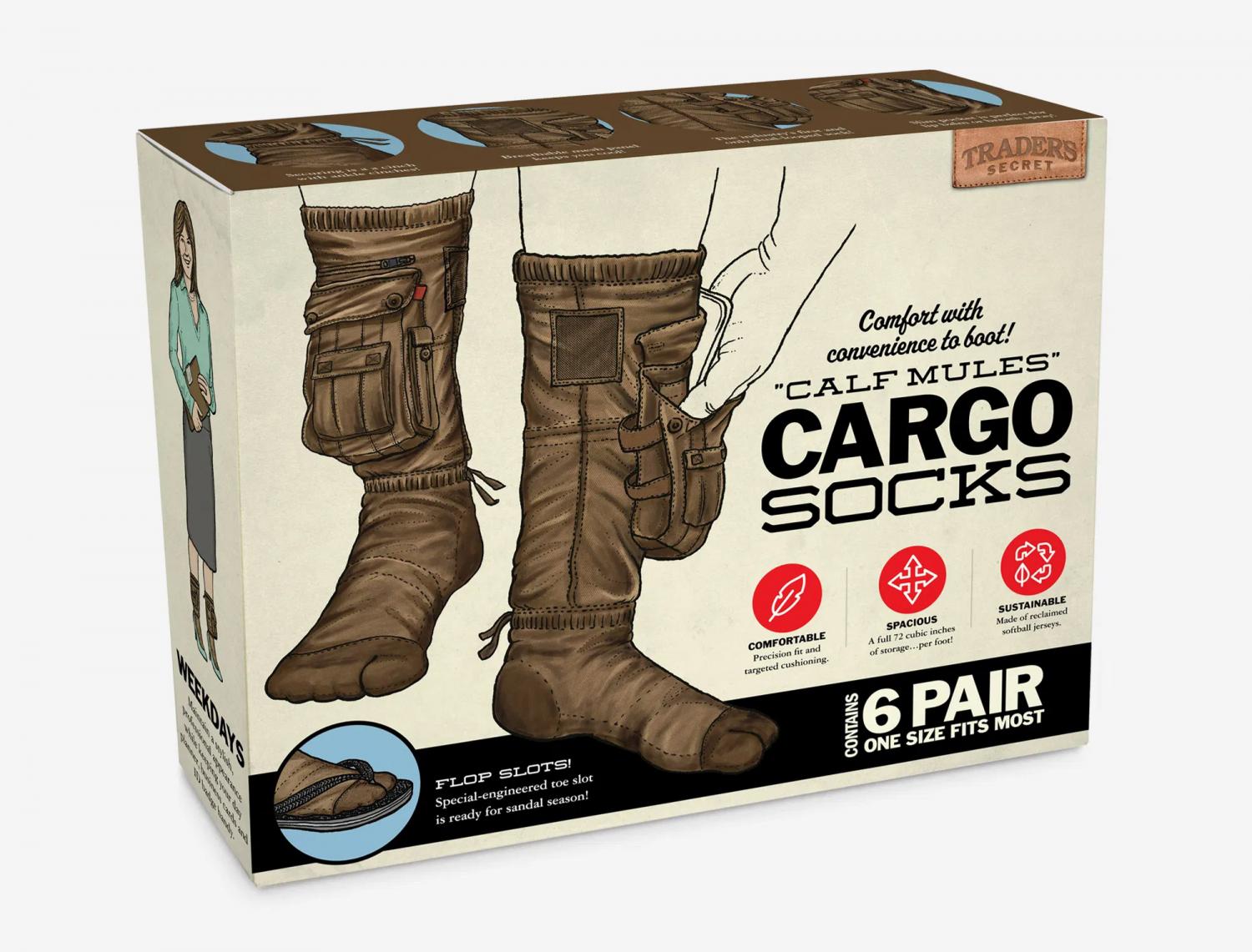 Cargo Socks - Socks with cargo pockets for storing your keys, snacks, or cash