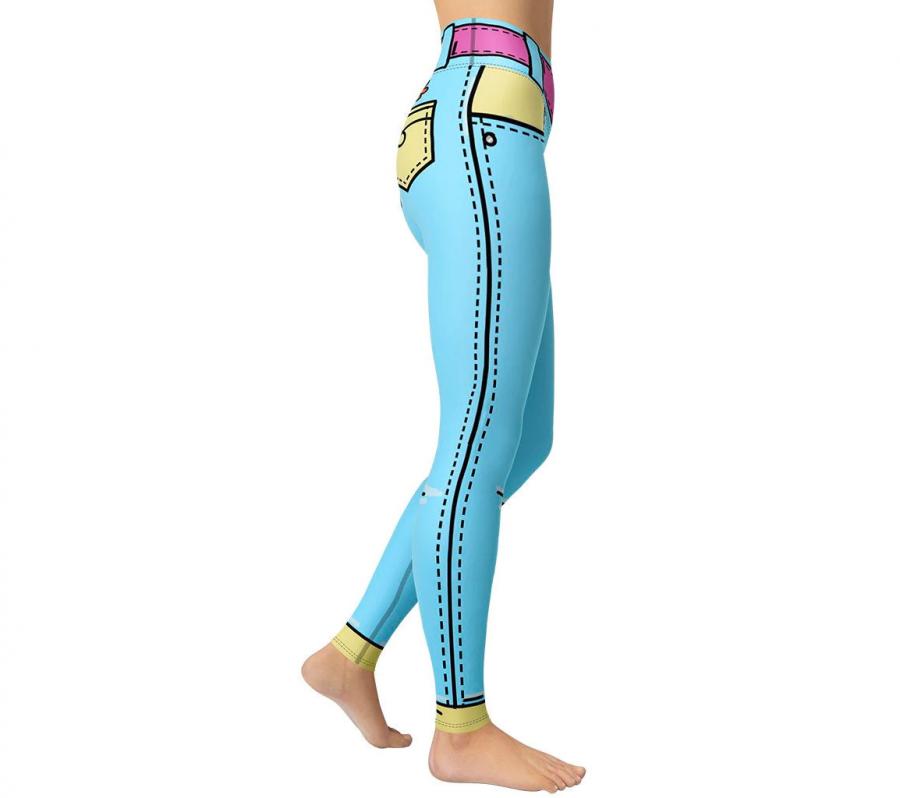 Leggings Sports Cartoon, Push Leggins Cartoon