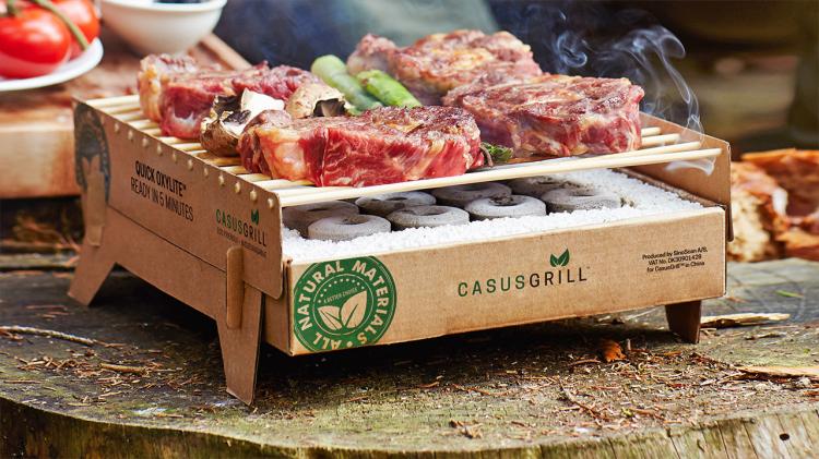 CasusGrill: Biodegradable, Portable and Disposable Mini Grill - Best Travel BBQ Grill