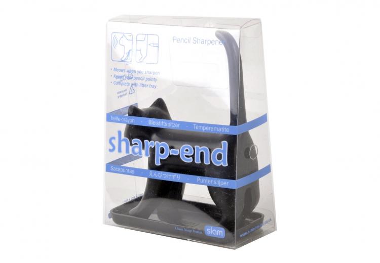 Sharp End Cats Bum Meowing Pencil Sharpener Novelty Fun Gift Gadget White