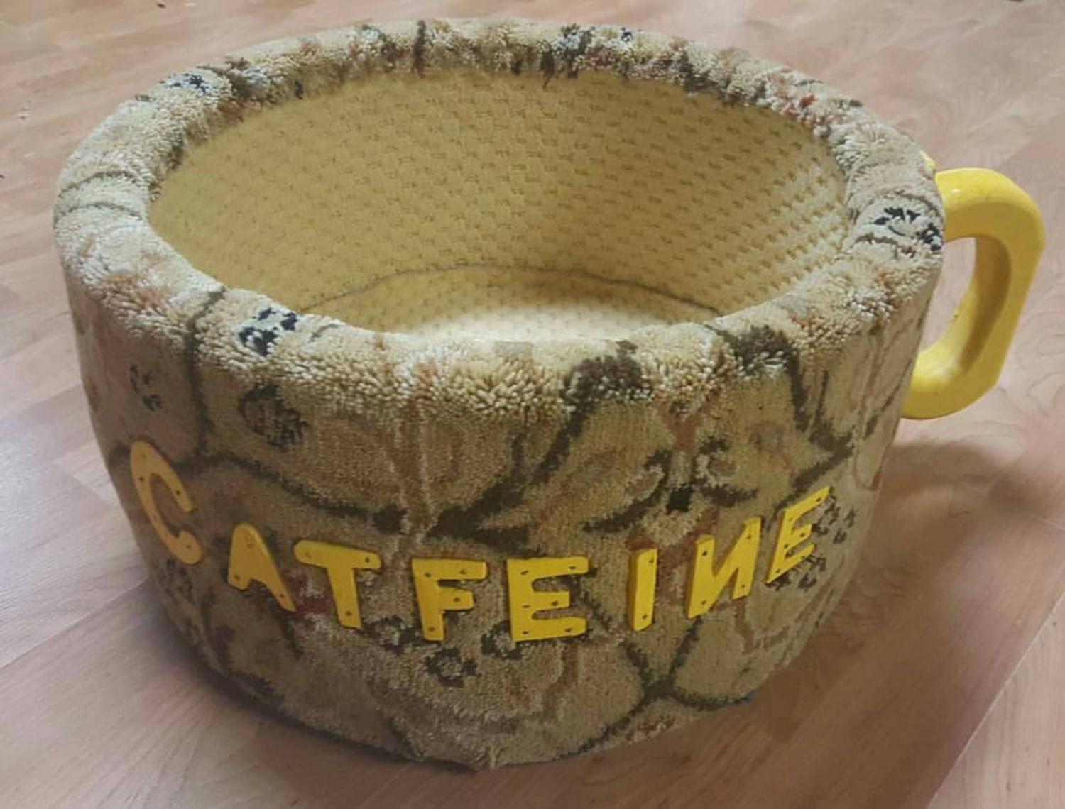 Catfeine Coffee Mug Shaped Cat Bed - Caffeine Cat Bed