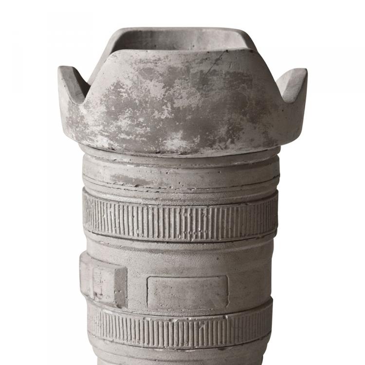 Cement DSLR Camera Shaped Vase or Desk Organizer - Seletti Cement Camera