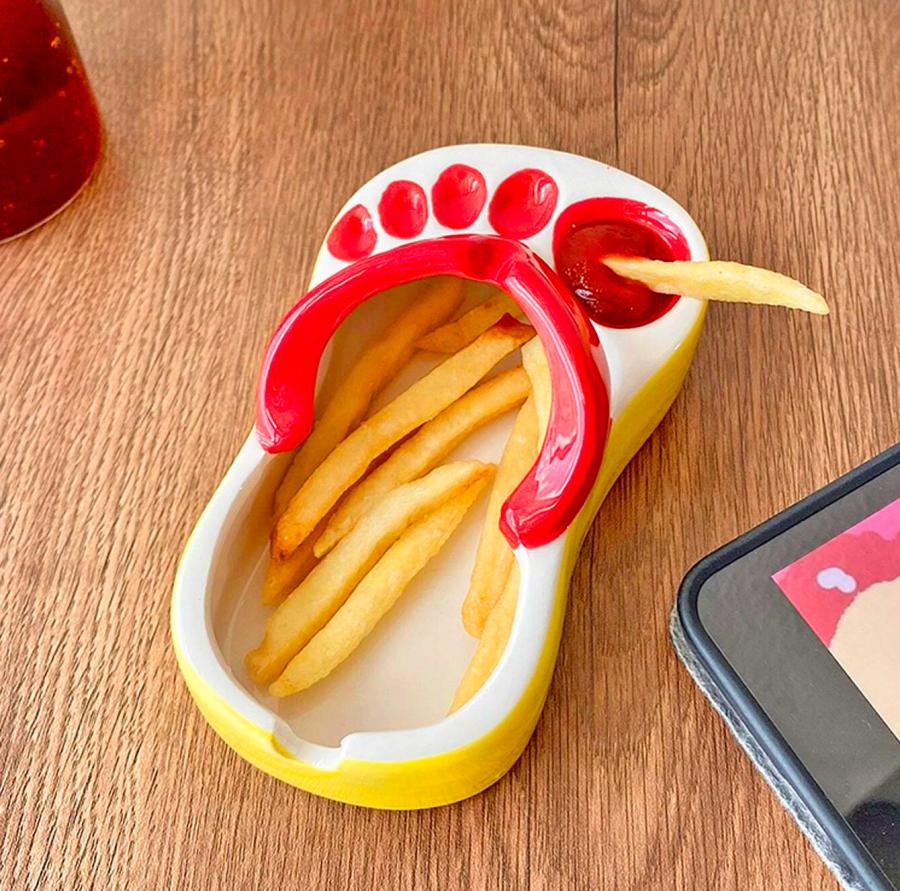 Sandal Shaped Fries and Ketchup Tray