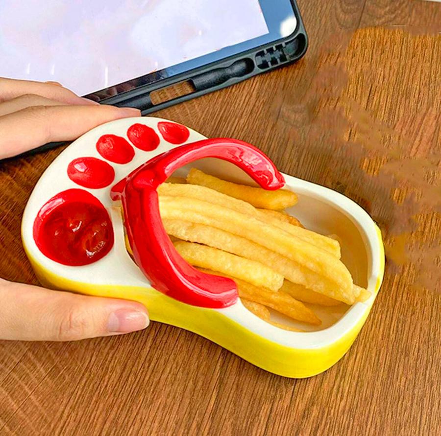 Sandal Shaped Fries and Ketchup Tray