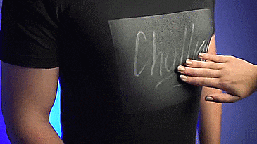 Challky Chalkboard T-Shirt - Draw or write on your t-shirt with chalk