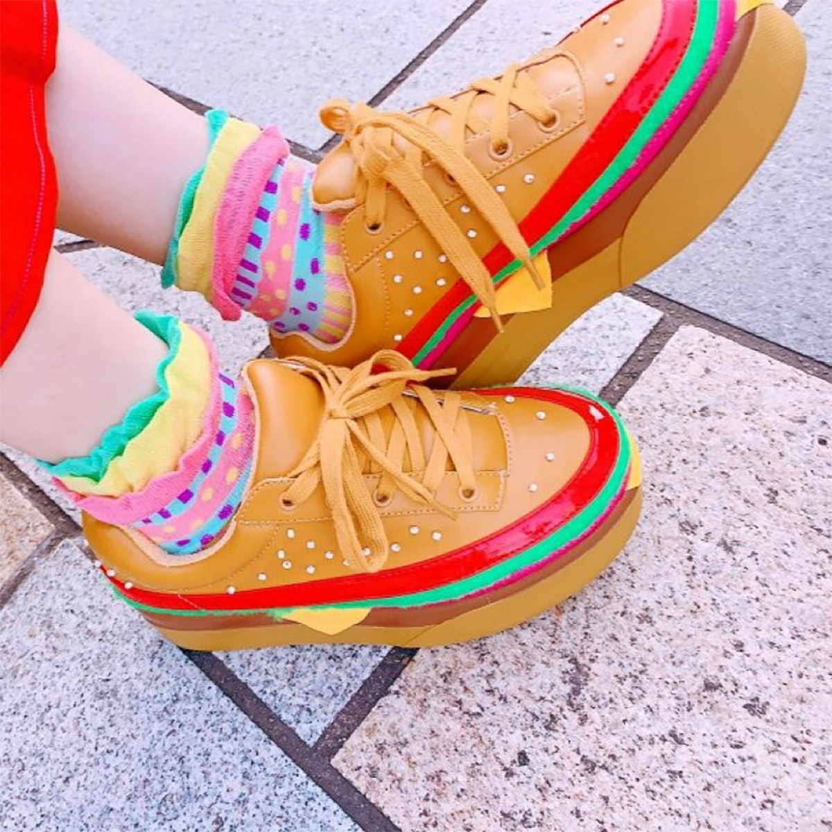 Cheeseburger Shoes - EXTRA CHEESE PLZ BURGER SNEAKERS