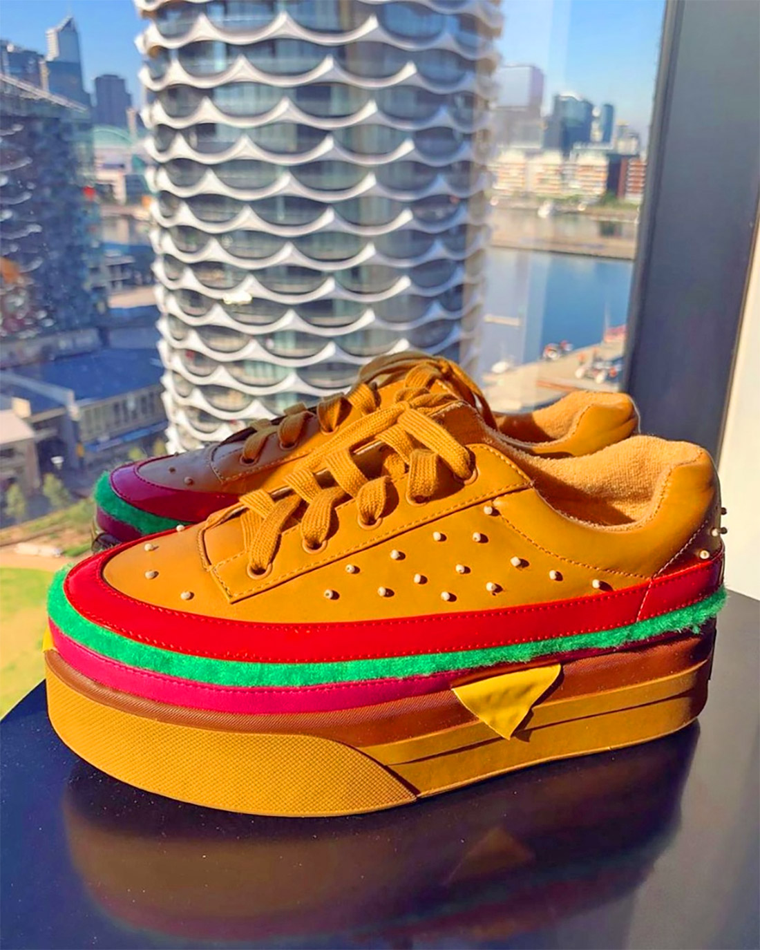 Peddling Pedestrian stomach These Cheeseburger Shoes Turn You Into a Walking Big Mac
