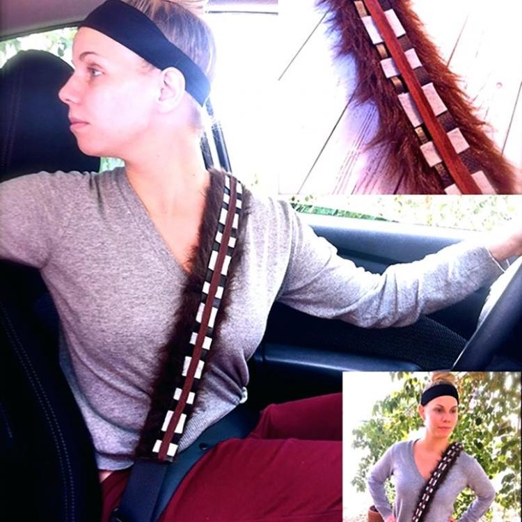 Chewbacca Bandolier Seat Belt Cover - Star Wars Chewbacca Fur Purse/Bag Shoulder Strap Cover