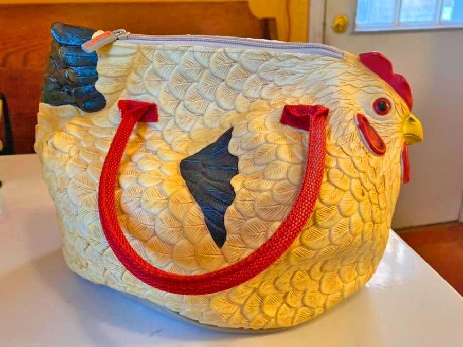 This Rubber Chicken Bag Is Absolutely Egg-cellent For Chicken Lovers