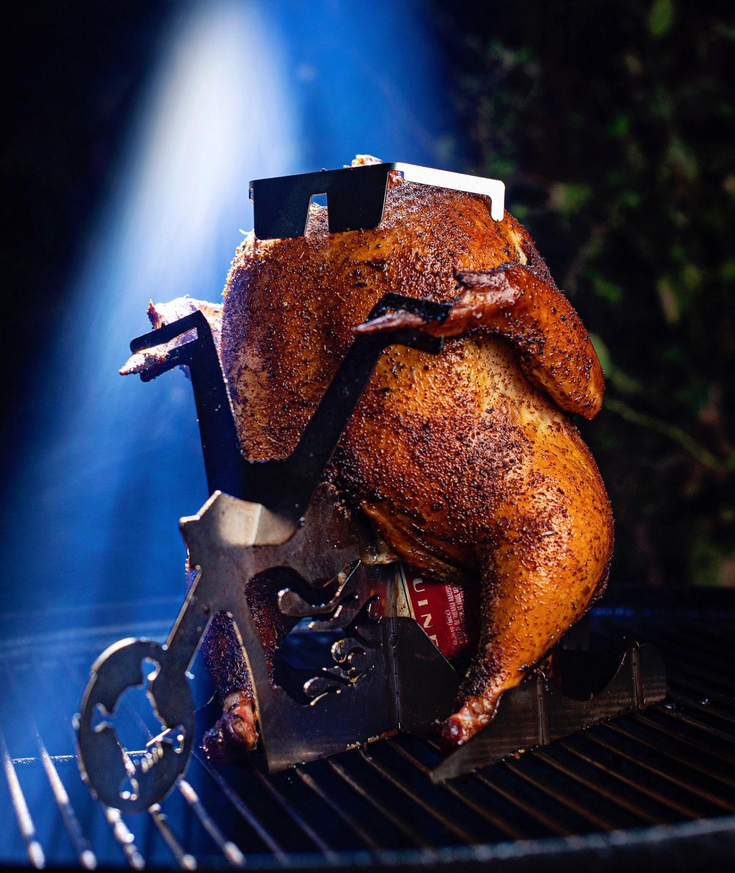 Chicken On a Motorcycle BBQ Griller