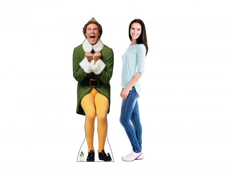 Christmas Character Life-size Cardboard Cutouts -Elf Will Ferrell Movie Christmas Cardboard Cut Out