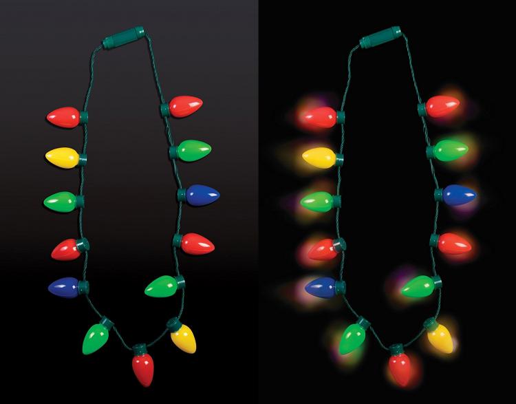 Mini Clovers Flashing Light-up Blinking Christmas Lights Costume Necklace 7  Led | eBay