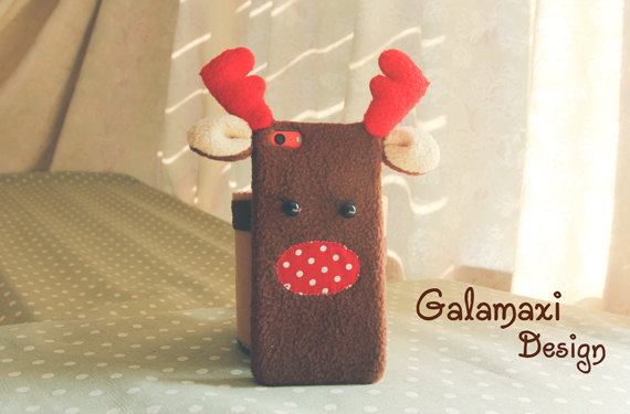 Christmas Themed Soft Felt Phone Cases - Reindeer