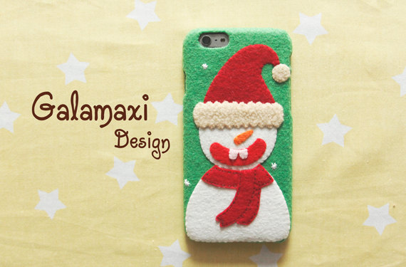 Christmas Themed Soft Felt Phone Cases - Snowman