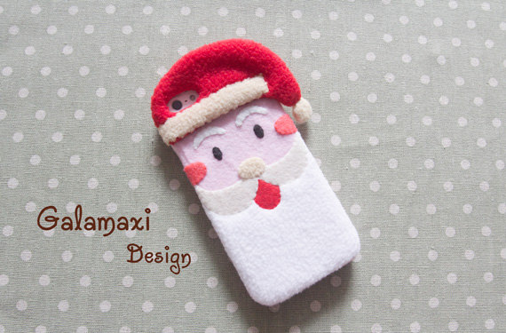 Christmas Themed Soft Felt Phone Cases - Santa Clause