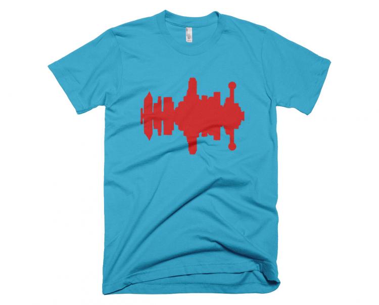 City Skyline Audio Wave T-Shirts - Dallas