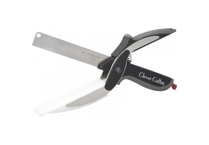 Clever Cutter - 2-in-1 Chopping Knife and Cutting Board - Kitchen Scissor Choppers