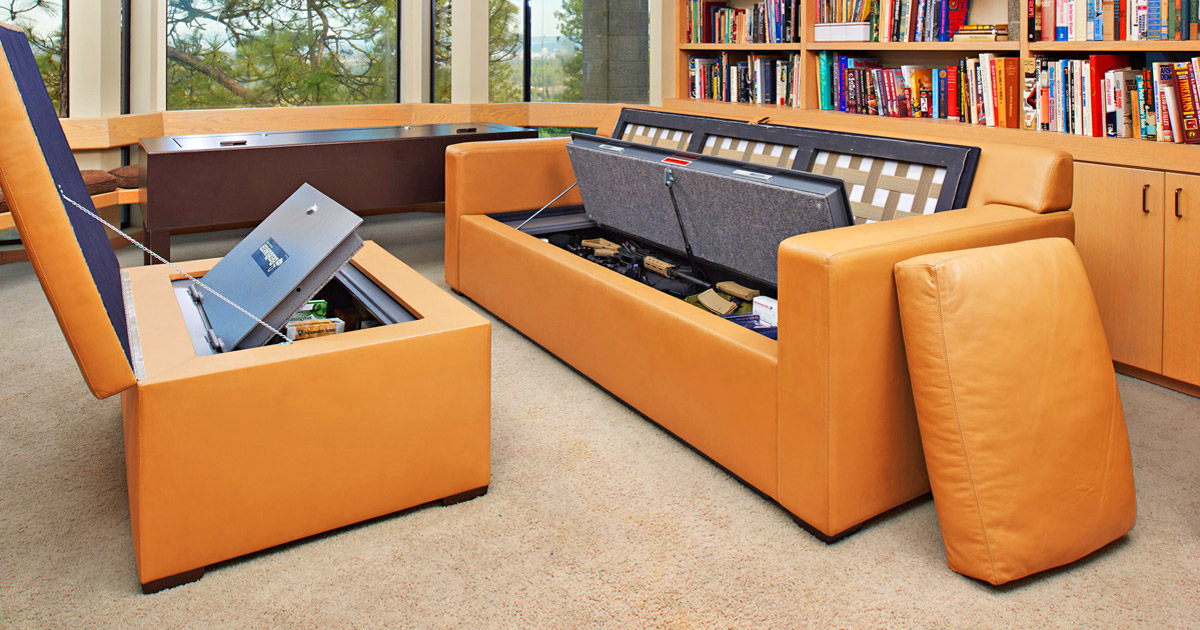 hidden storage ideas living room