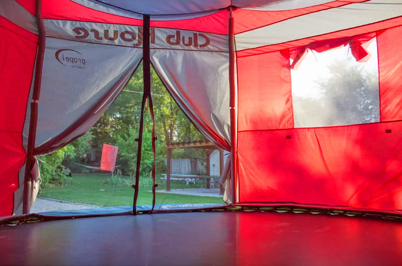 This Clubhouse Trampoline Cover Turns Your Kids Tramp Into an Awesome  Camping Tent