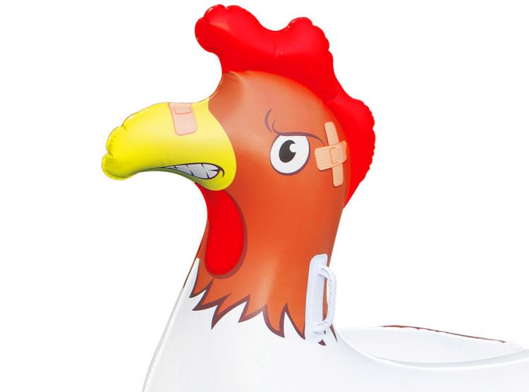 inflatable chicken fight pool game