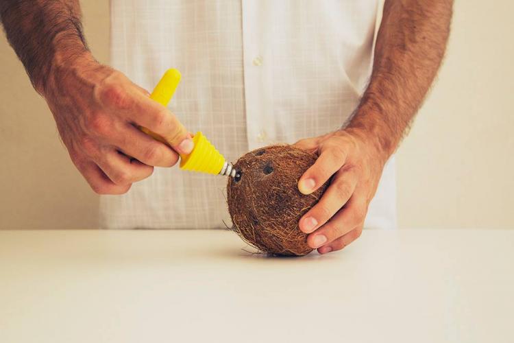 Cococrack Lets You Easily and Safely Open and Cut Coconuts