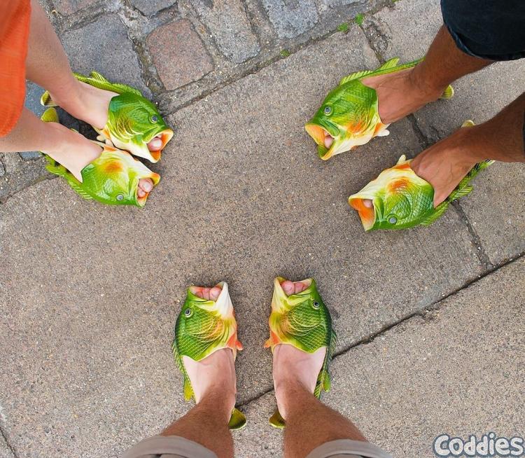 weird fish flip flops amazon