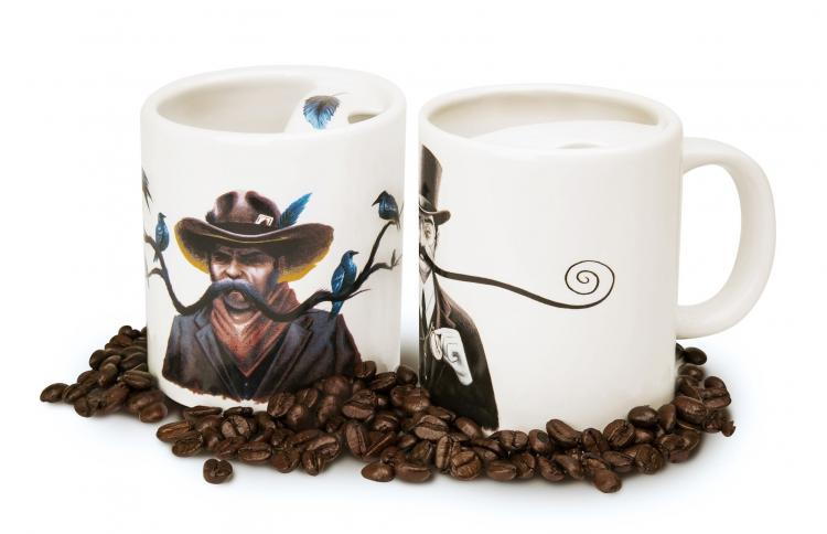 Bucardo Coffee Mug With Mustache Guard - Mustache mug
