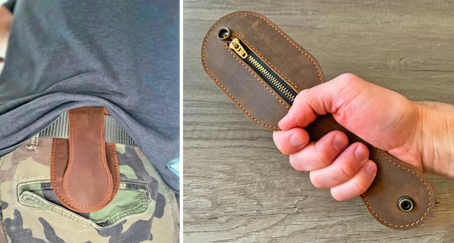 Someone Invented a Leather Coin Purse That Doubles as a Self