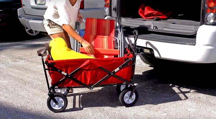 Mac Sports Collapsible Utitlity Wagon - Foldable Wagon for - Camping wagon - Beach wagon - Sports Games Wagon