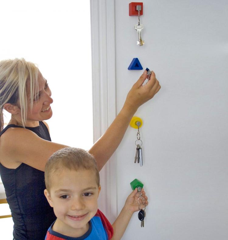 Colored Shapes Key Holders