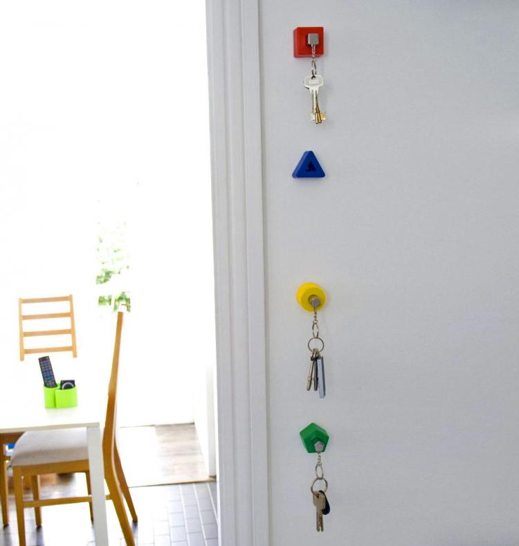 Colored Shapes Key Holders